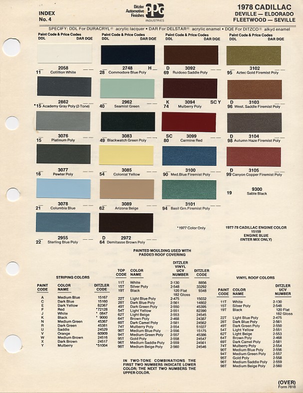 Cadillac colors 1978_1