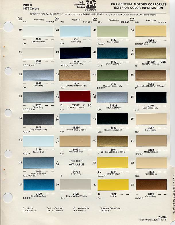 Cadillac colors 1979_1