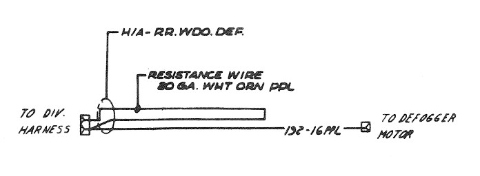 Rear Window Defogger Wiring Circuit (Blower Type). 1977-78