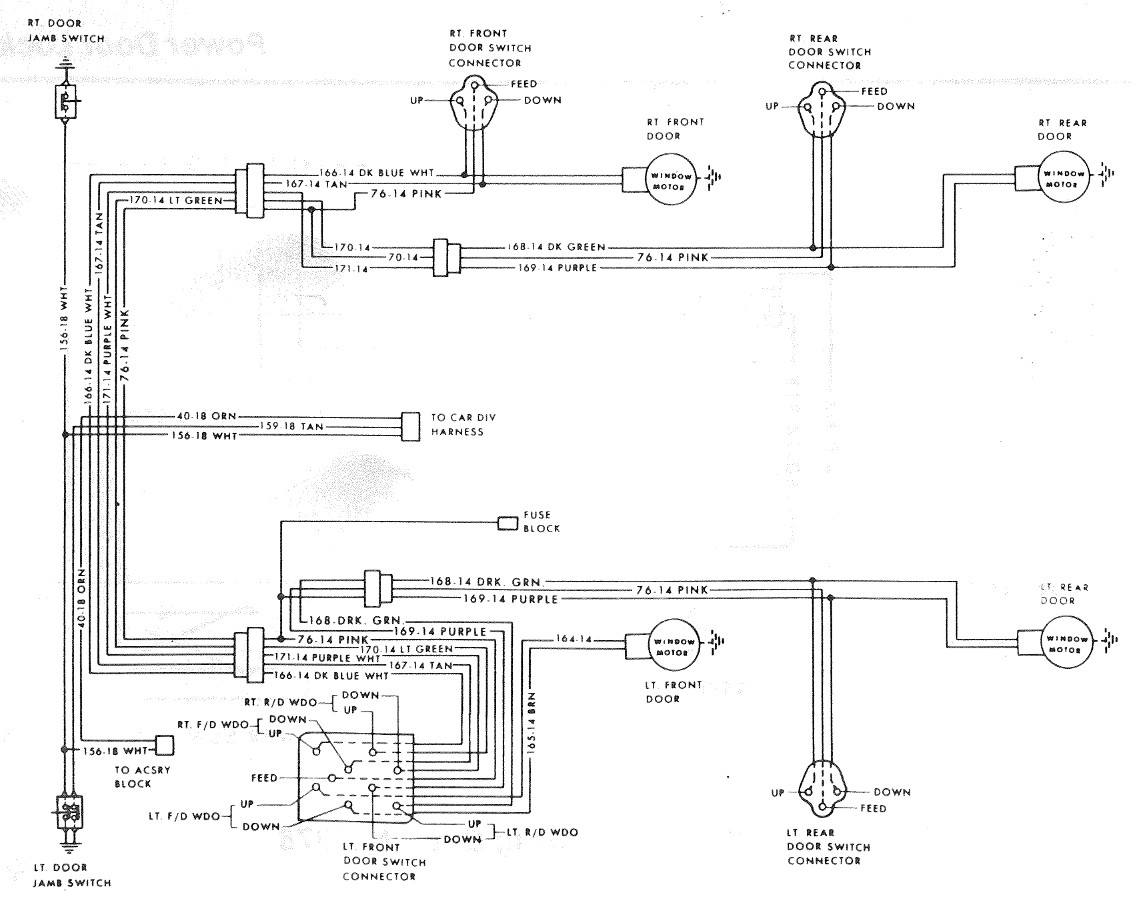 Power Windows Wiring Circuit. 1978